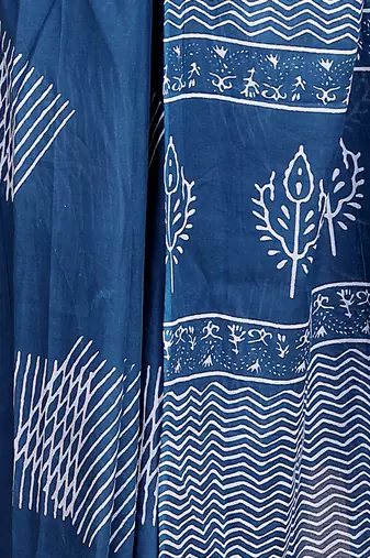 Floral printed  cotton ethnic saree for woman