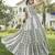 Women white printed sleeveless anarkali maxi gown
