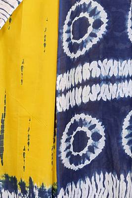 Tie die printed  cotton ethnic saree for woman 4