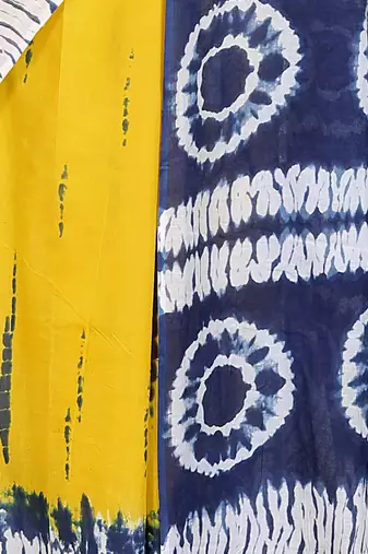 Tie die printed  cotton ethnic saree for woman