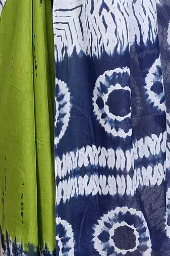 Tie diy printed  cotton ethnic saree for woman