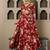 Blood red cotton printed printed anarkali