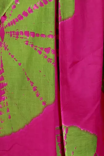 Tie die printed  cotton ethnic saree for woman