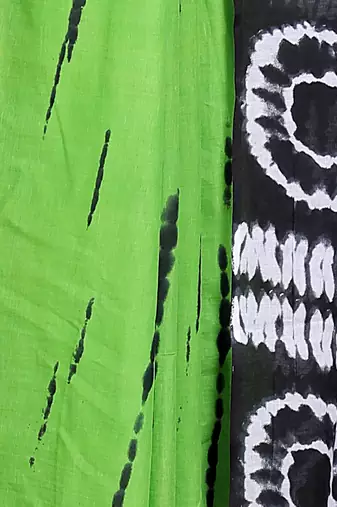 Tie die printed  cotton ethnic saree for woman