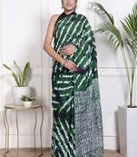 Tie die printed  cotton ethnic saree for woman