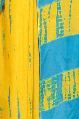 Tie die printed cotton ethnic saree for woman 4