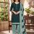 Green printed cotton blend stitched geometric print salwar kurta dupatta for women