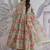 Light green cotton printed printed anarkali