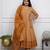 Dark mustard cotton printed printed anarkali