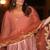 Onion pink silk embroidered kurta anarkali pant with duptta