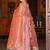 Onion pink silk embroidered kurta anarkali pant with duptta
