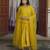 Yellow silk embroidered kurta pant with duptta