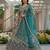 rama green butterfly net lehenga choli with sequins