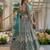 rama green butterfly net lehenga choli with sequins