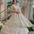 off-white net lehenga with cording and sequins work