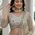 off-white net lehenga with cording and sequins work