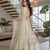 off-white net lehenga with cording and sequins work