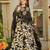 Black digital print full stitched anarkali suit