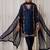 Navy blue embroidery moti full stitched farshi salwar