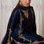 Navy blue embroidery moti full stitched farshi salwar