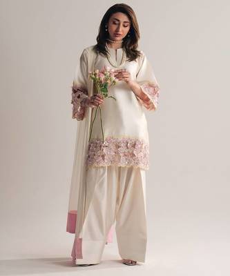 white embroidered moti hand crepe farshi salwar set 1