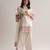 White embroidery moti hand full stitched farshi salwar