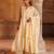 Cream embroidered chanderi kurta set