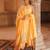 Pastel orange embroidered chanderi kurta set