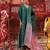 Dark Green embroidered chanderi kurta set with dual shaded - dupatta 
