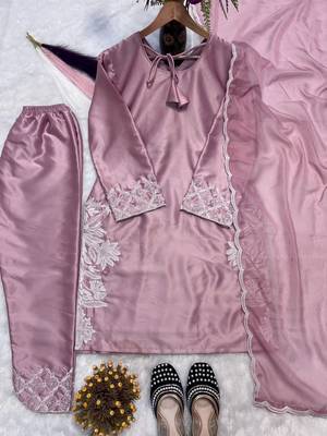 pink crepe farshi salwar suit with detailed embroidery 4