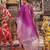 Purple embroidered chanderi kurta set with dual shaded dupatta 