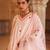 Peach embroidered chanderi kurta set