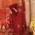 Maroon embroidered chanderi kurta set