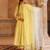Yellow embroidered chanderi anarkali set