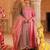  Pink Cotton Anarkali Set With Dual-Shaded Dupatta