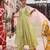 light green embroidered chanderi anarkali set