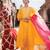 Yellow embroidered chanderi anarkali set