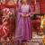 Lavender embroidered cotton anarkali set