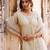 Ivory embroidered art silk kurta set