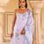 Lavender printed cotton kurta set