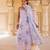 Lavender printed cotton kurta set