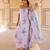 Lavender printed cotton kurta set