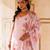 Pink printed cotton kurta set