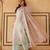 Pastel green printed cotton kurta set