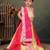 yellow embroidered cotton kids lehenga with pink dupatta