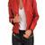 Women's genuine lambskin red leather motorcycle slim fit biker jacket