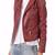 Women's genuine lambskin maroon leather motorcycle slim fit biker jacket