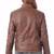 Women's 100% lambskin brown leather jacket biker motorcycle napa leather jacket-c004