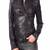 Women's genuine lambskin black leather jacket motorcycle biker jacket-c008