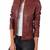 Women's genuine lambskin maroon leather jacket motorcycle biker jacket-c009